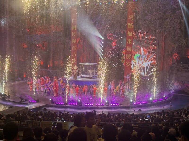 大马戏终场 Grand circus finale with pyrotechnics and white tiger